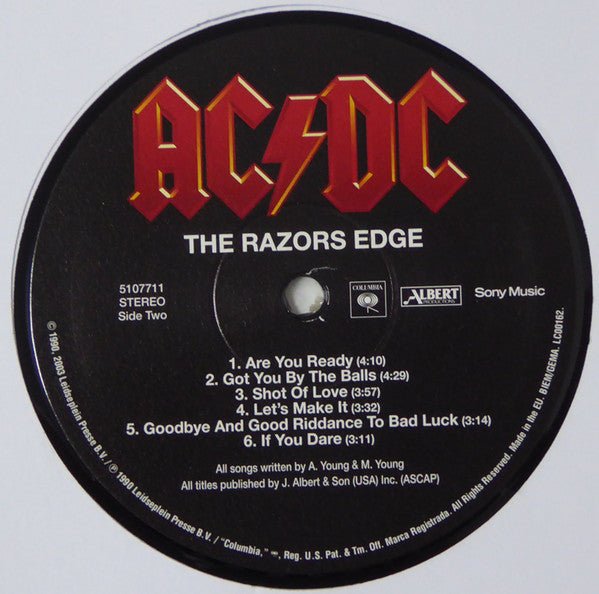 AC/DC - The Razors Edge - Frozen Records - Vinyl