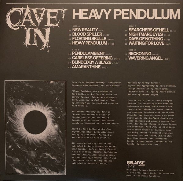 Cave In - Heavy Pendulum - Frozen Records - Vinyl