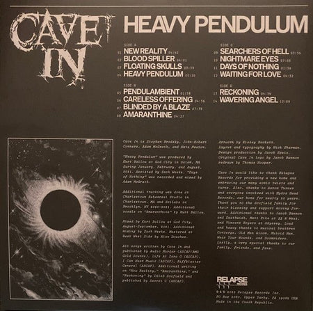 Cave In - Heavy Pendulum - Frozen Records - Vinyl