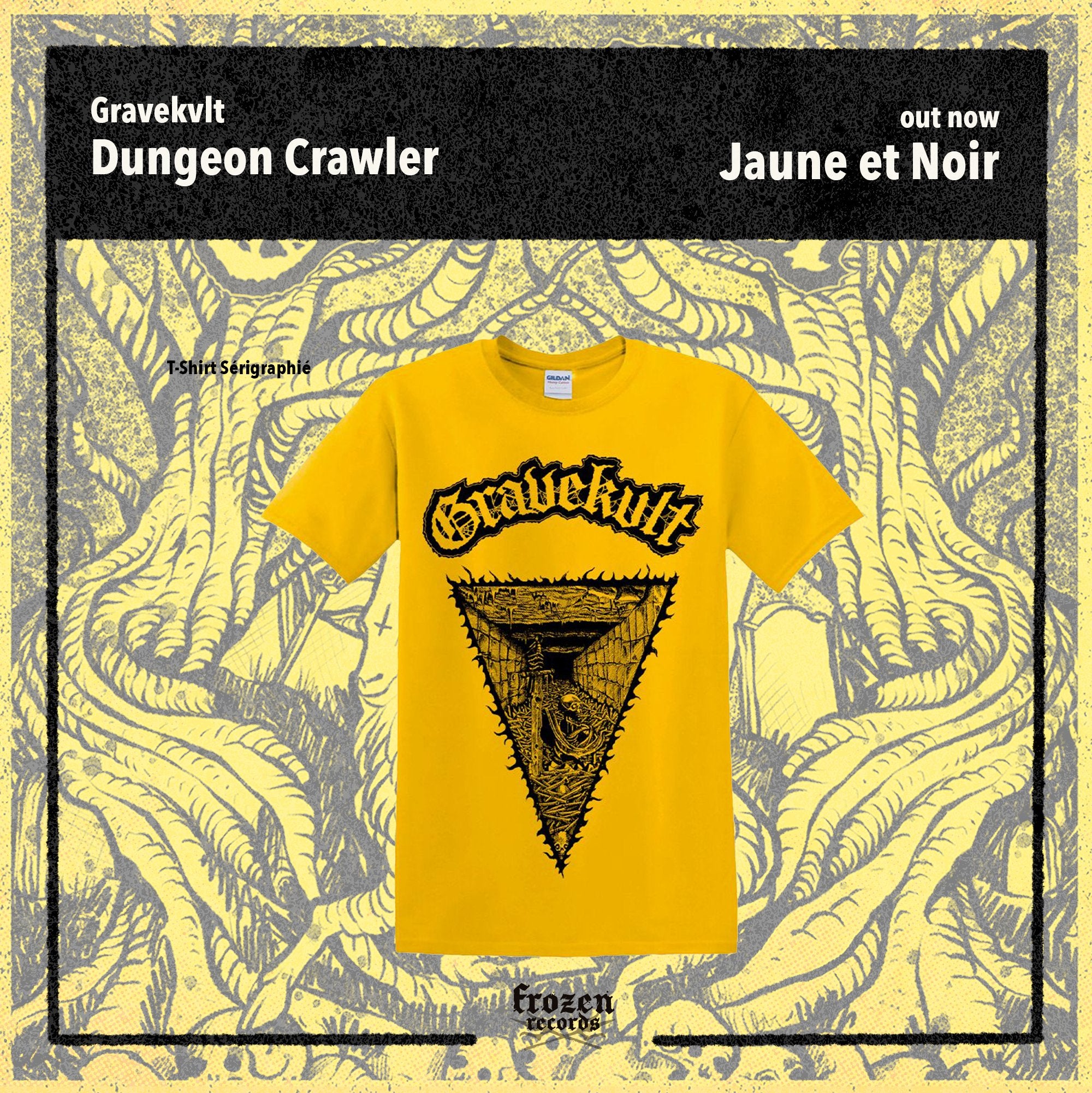 Gravekvlt - T-Shirt Dungeon Crawler - Frozen Records - Merch