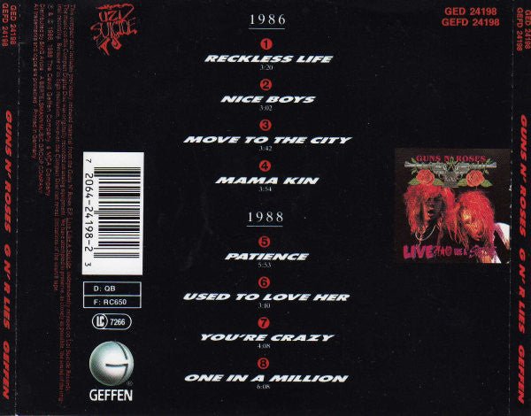 Guns N' Roses - G N' R Lies - Frozen Records - CD
