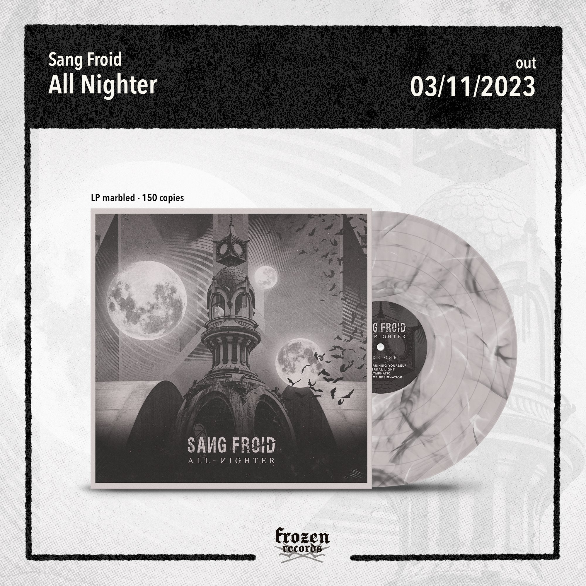 Sang Froid - All-Nighter - Frozen Records - Vinyl