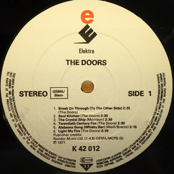 Doors, The : The Doors (LP,Album,Reissue,Stereo)