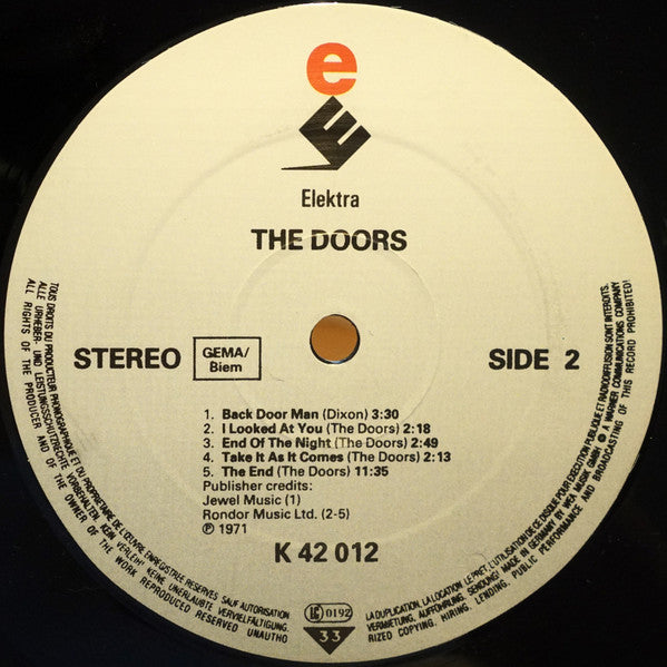 Doors, The : The Doors (LP,Album,Reissue,Stereo)