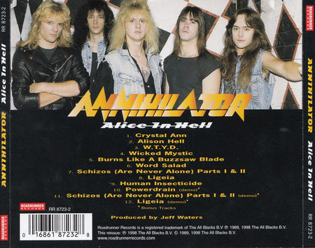 Annihilator (2) : Alice In Hell (Album,Reissue,Remastered,Repress)