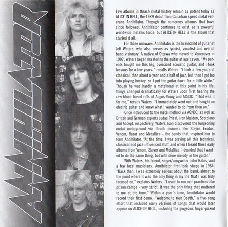 Annihilator (2) : Alice In Hell (Album,Reissue,Remastered,Repress)