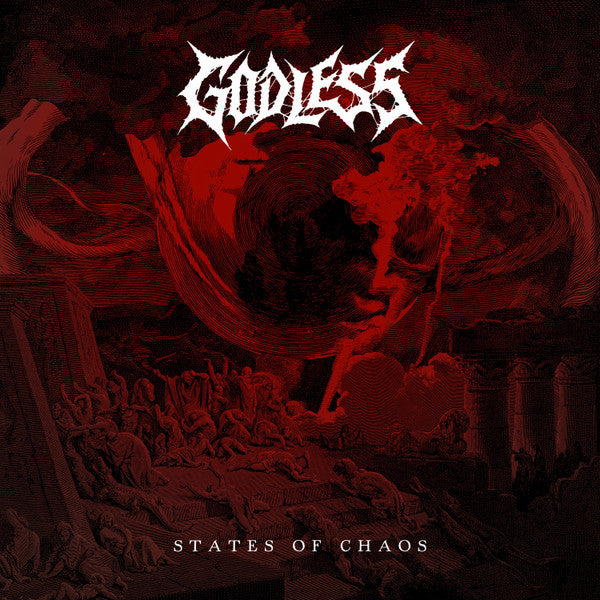 Godless (11) : States of Chaos (12", Album, Ltd, Bla)
