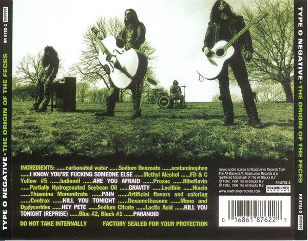 Type O Negative : The Origin Of The Feces (Album,Reissue,Remastered,Repress)
