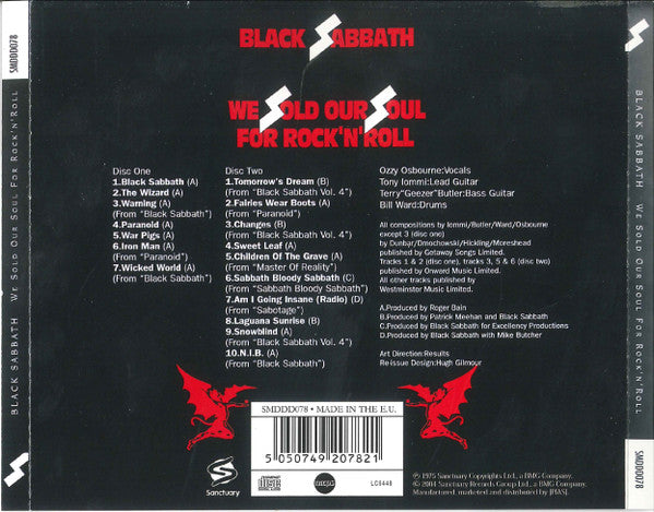 Black Sabbath : We Sold Our Soul For Rock 'N' Roll (Compilation,Reissue,Remastered)