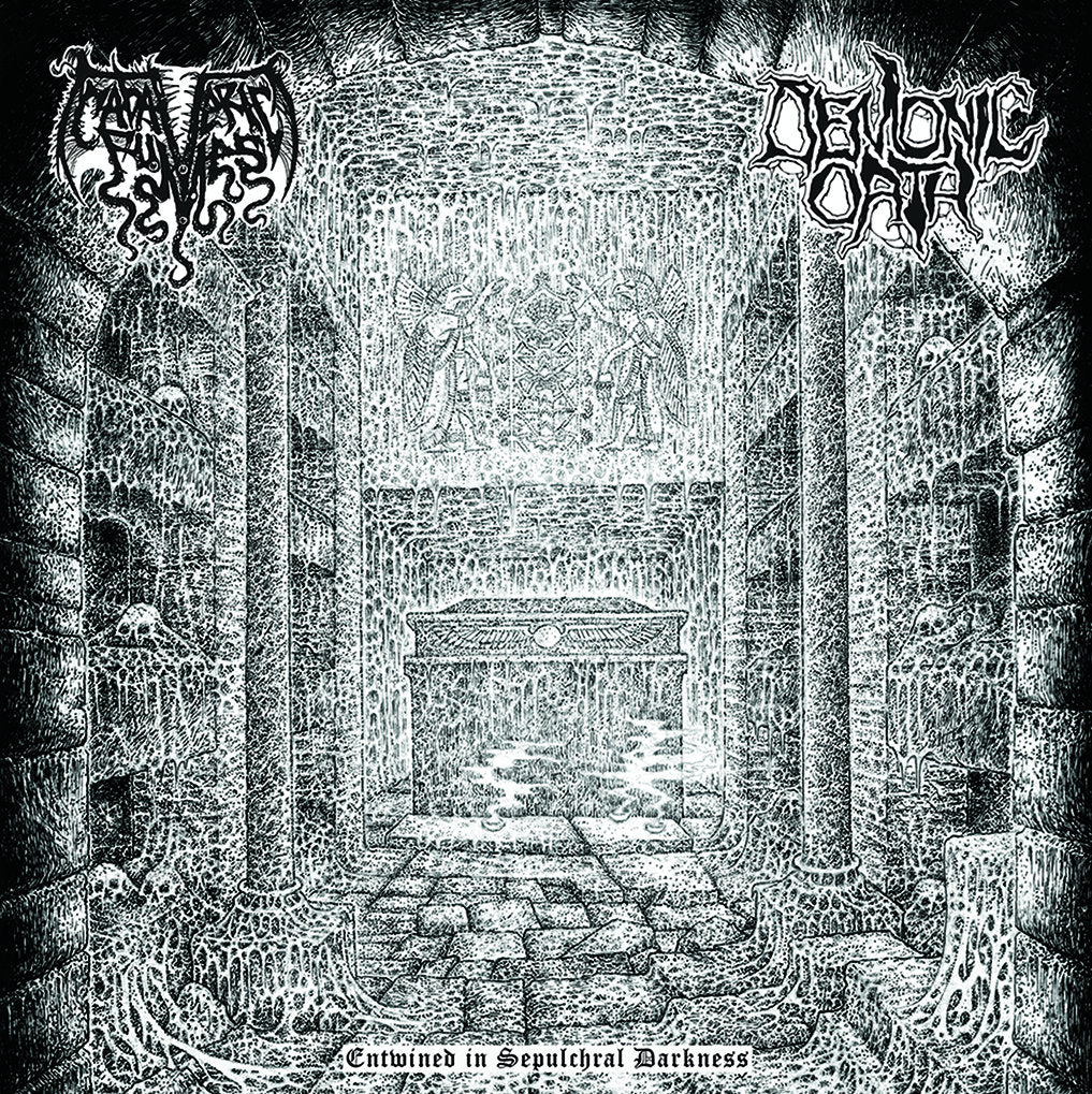 Cadaveric Fumes / Demonic Oath – Entwined In Sepulchral Darkness