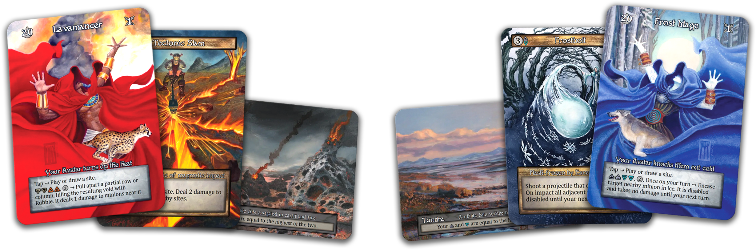 Sorcery TCG - Frost Mage vs Lavamancer Preconstructed Deck Display (2 Decks) - EN