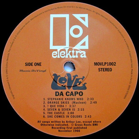 Love - Da Capo - Frozen Records - Vinyl