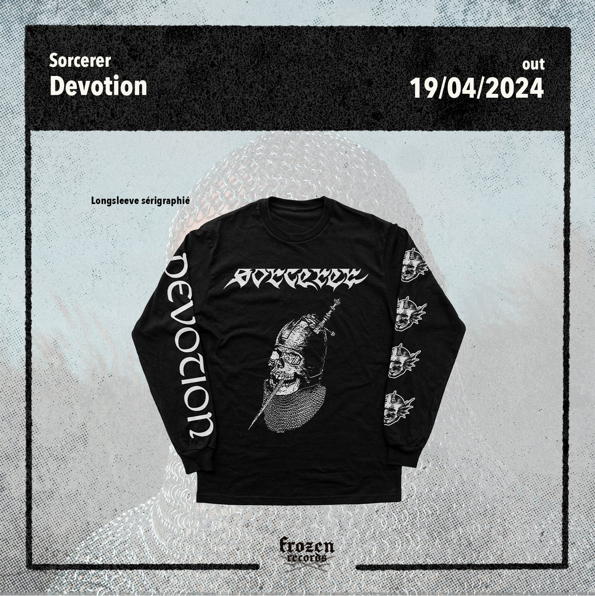 Sorcerer - Skull Knight Longsleeve - Frozen Records - Merch