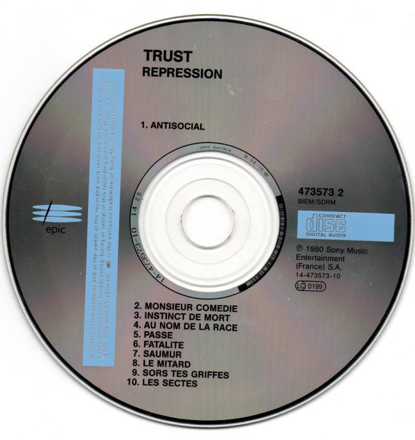 Trust - Repression - Frozen Records - CD