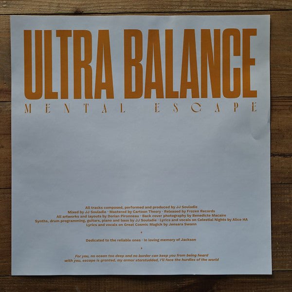 Ultra Balance - Mental Escape - Frozen Records - Vinyl